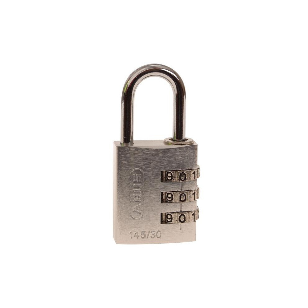 (30 mm, Silver) Abus Mechanical 145 Series Aluminium Combination Padlock