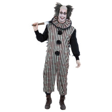 (L, Black/White) Smiffys Mens Vintage Clown Costume