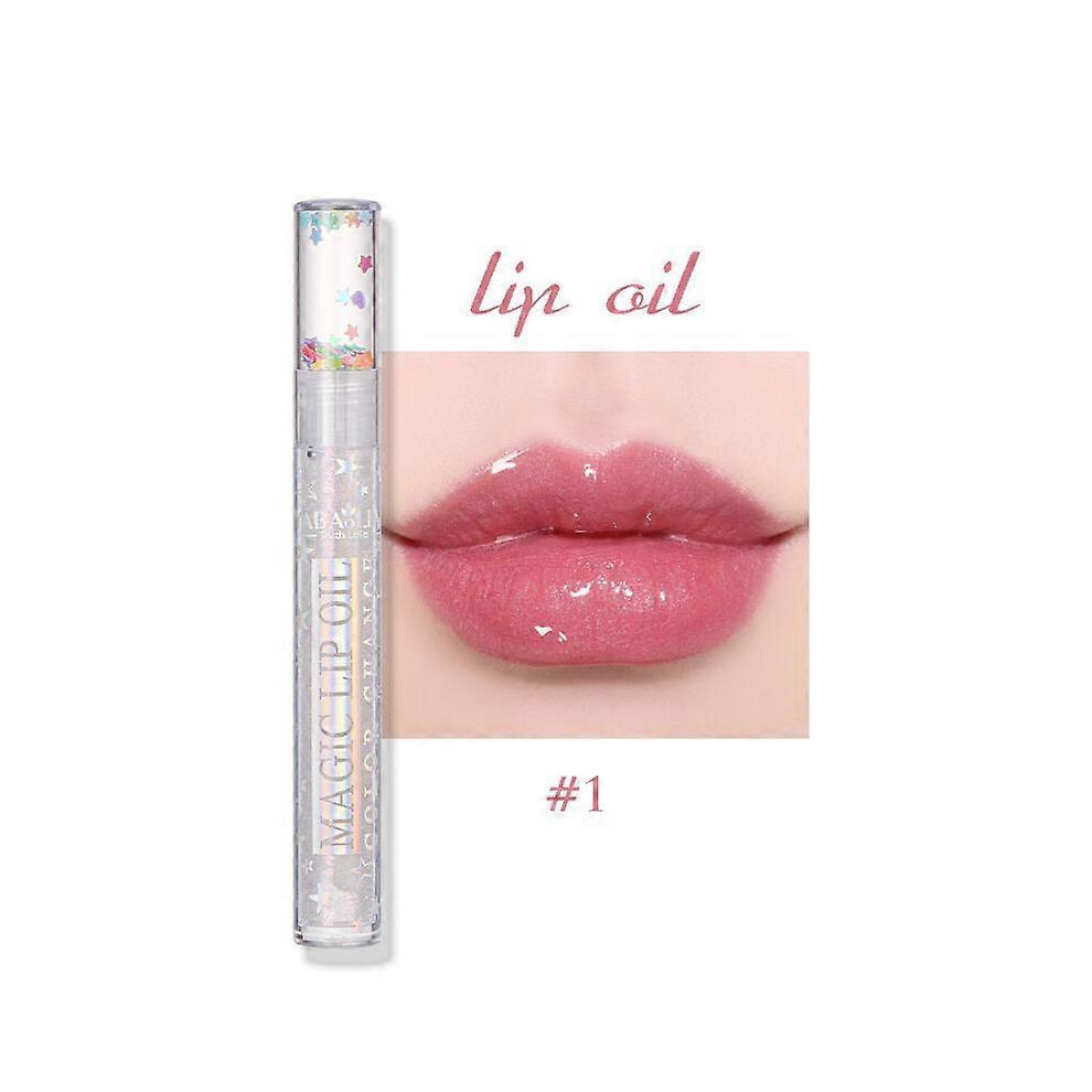 (01) Lip Gloss Set Plumping Transparent Gloss Lip Oil Makeup Moisturizing Glitter Clear Mirror Lipstick Primer Cosmetic