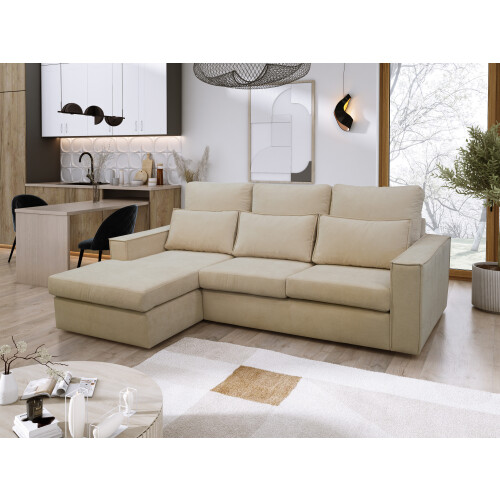Snugg Furniture (Left Hand Corner, Beige) Swans High Back corner Sofa 2