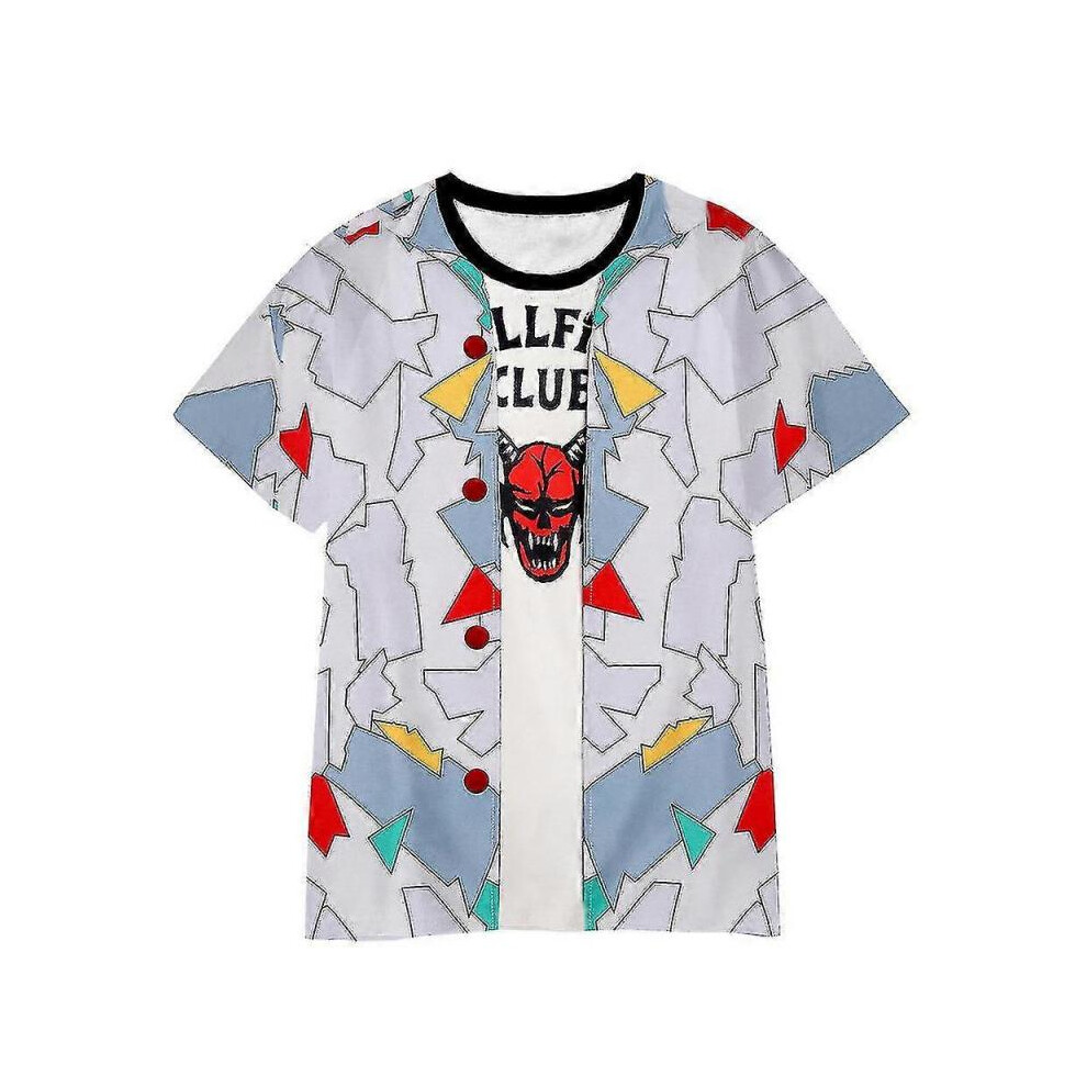 (5-6Years) Stranger Things Season 4 Hellfire Club Kids Short Sleeve Shirts Blouse Tops Fans Gift_v