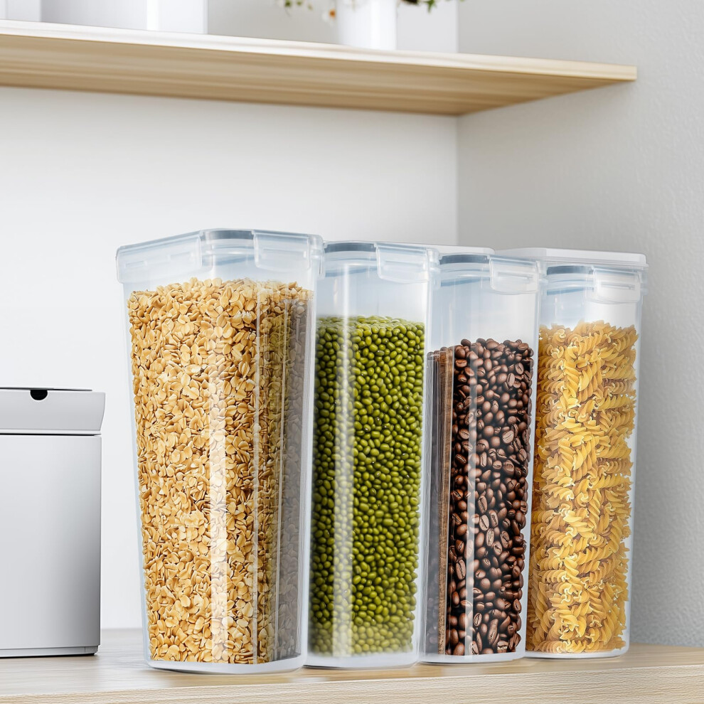4PCS Cereal Storage Container Plastic Airtight Food Storage Containers
