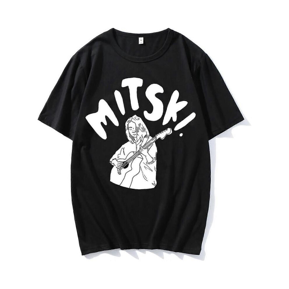 (2XL) Mitski Be The Cowboy Music Poster T-Shirt Mitski Letter Print T Shirt Creative Trendy Retro Short Sleeve Tops for Men/Women 1