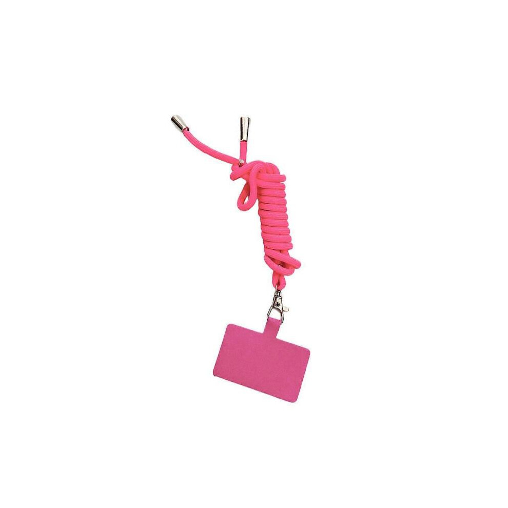 (Rose Red) 150cm Universal Adjustable Phone Lanyard Strap Mobile Phone Hanging Rope Neck Straps Anti-lost Lanyards Cell Phone Accessories