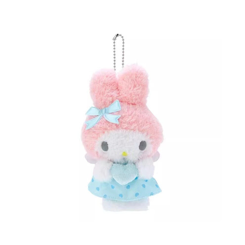 (Blue Dress Melody)Peluche douce et confortable ailes d'ange rêve Kuromi Cinnamoroll mélodie Kt personnage jouet