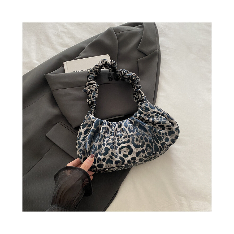 (Black)Élégant sac à main plissé noir et marron tendance croissant sac pour femme automne mode