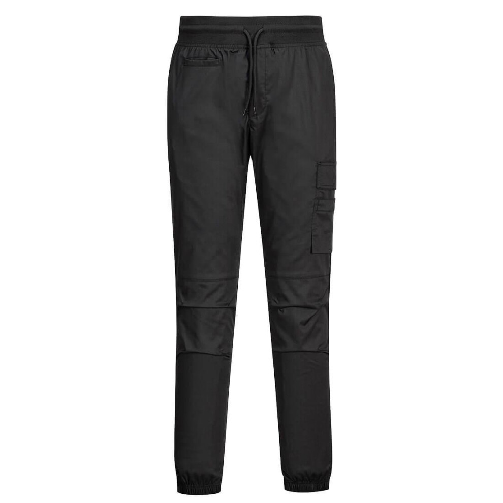 (38R, Black) Portwest Mens MeshAir Stretch Chef Jogging Bottoms
