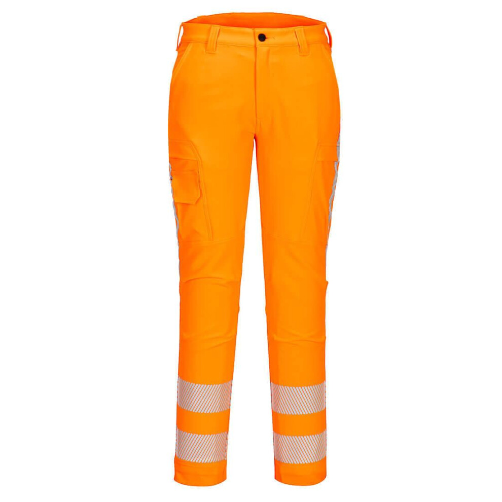 (33R, Orange) Portwest Mens RWS Stretch Hi-Vis Work Trousers
