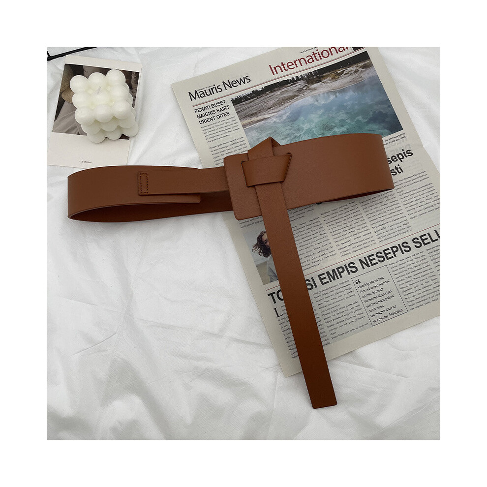 (Camel)Ceinture femme chic et tendance taille large plusieurs couleurs pour robe élégante et blazer assorti