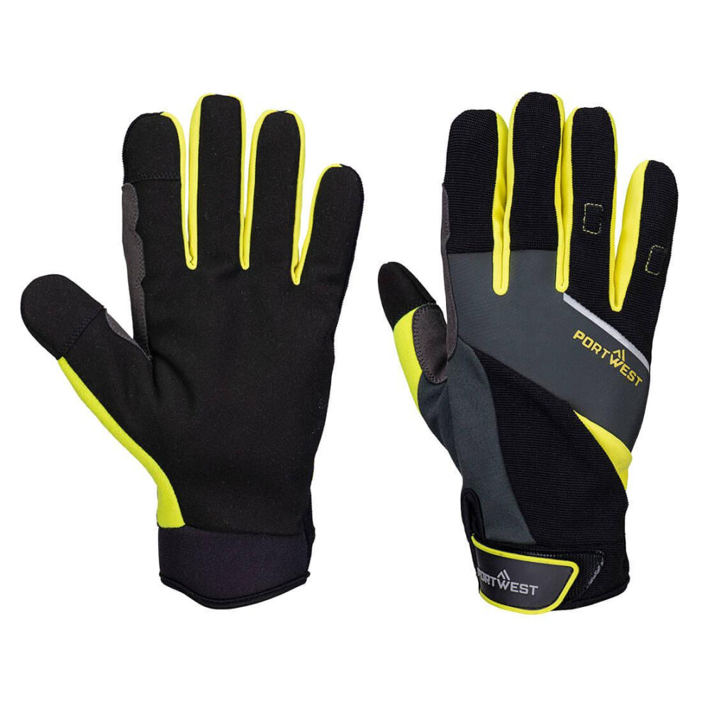 (8, Black/Yellow) Portwest DX4 LR Cut Resistant Gloves