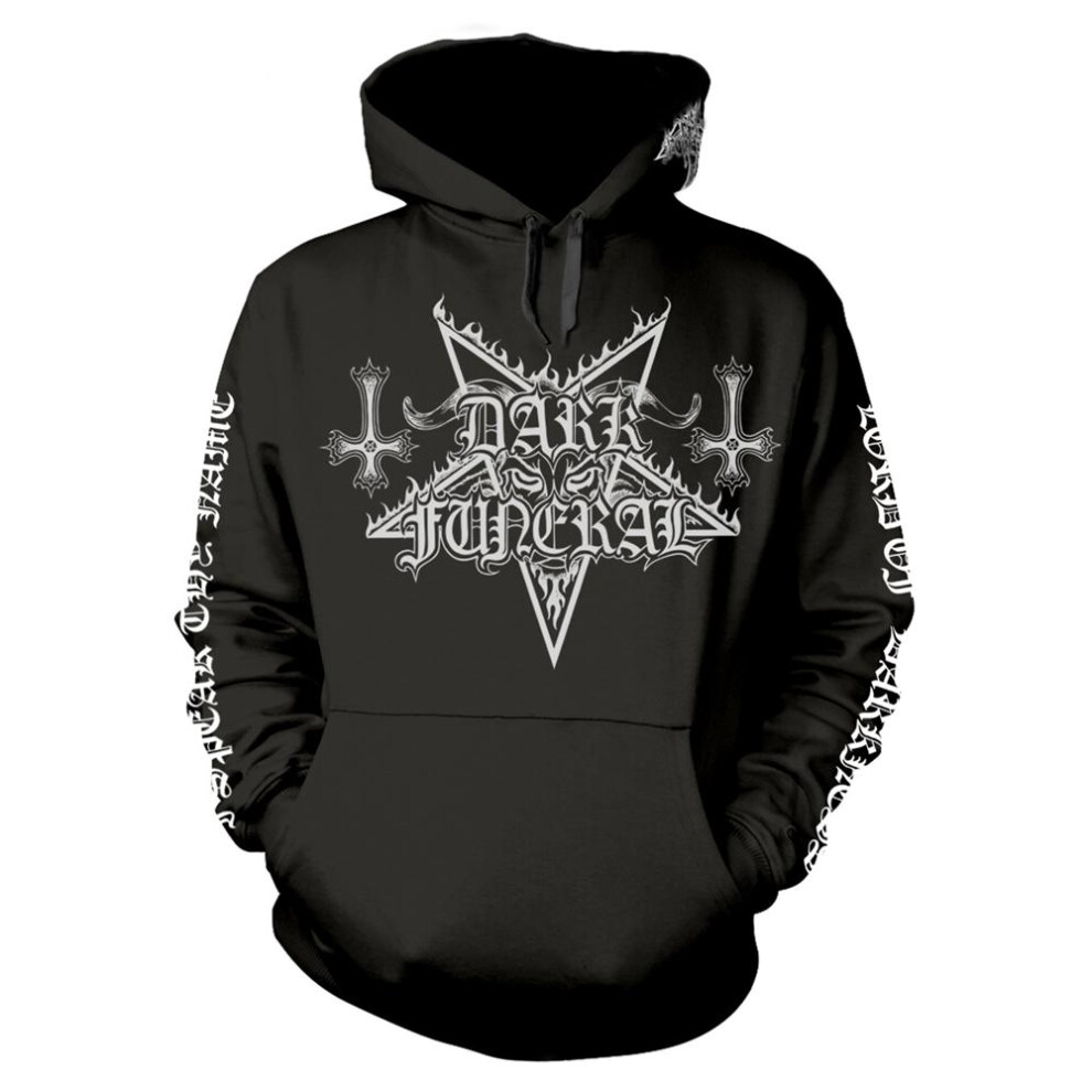 Dark Funeral Men's Black (L, /White) Unisex Adult The Secrets Of The Arts Hoodie