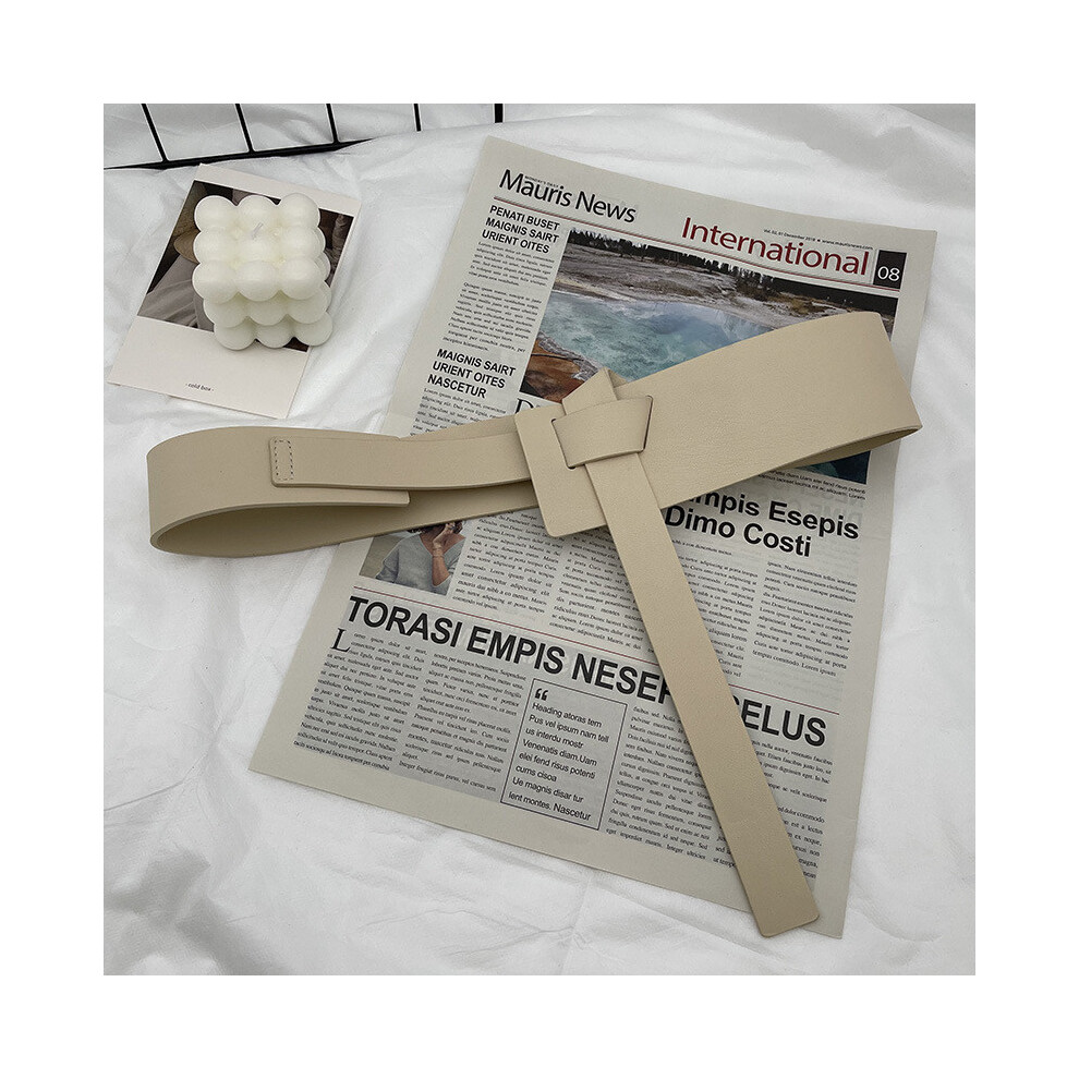 (Beige)Ceinture femme chic et tendance taille large plusieurs couleurs pour robe élégante et blazer assorti