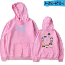 (XXS, Pink) Bts Hoodie Love Yourself Long Sleeve Unisex Hoodie Sweatshirt
