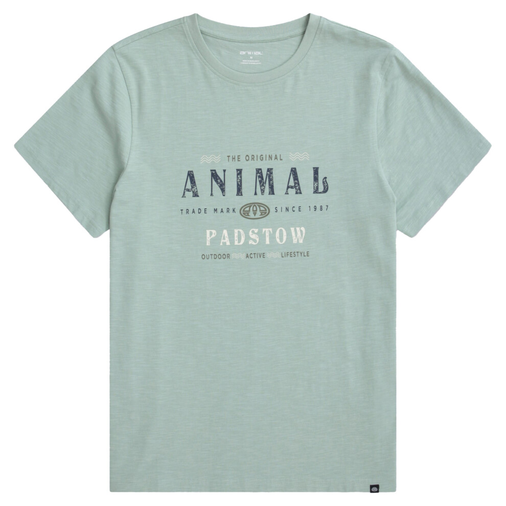 (S, Green) Animal Mens Jacob Padstow T-Shirt