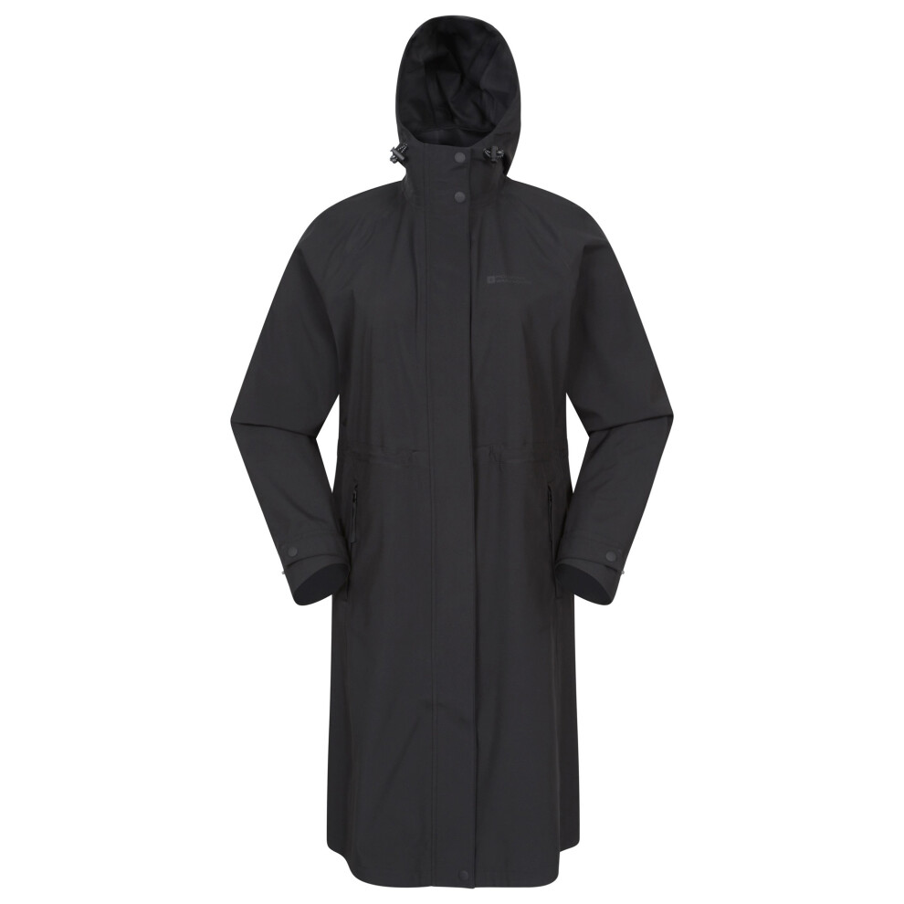 (14 UK, Black) Animal Womens/Ladies Jade Waterproof Lightweight Long Raincoat