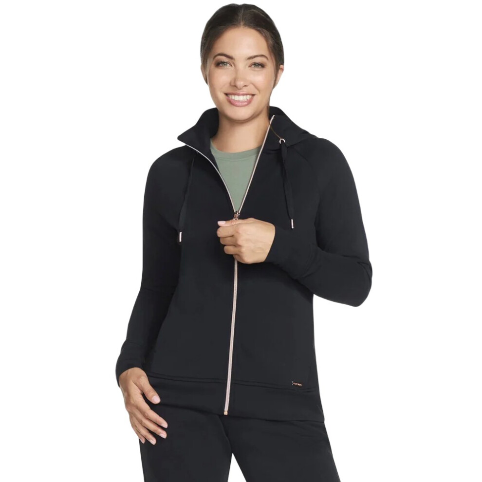 (L, Black) Skechers Womens/Ladies Skechluxe Elevate Hooded Jacket