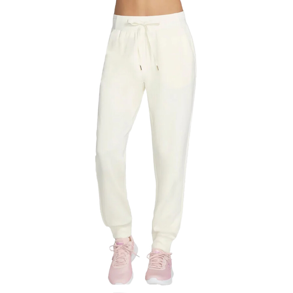 (L, Off White) Skechers Womens/Ladies Skechluxe Elevate Jogging Bottoms