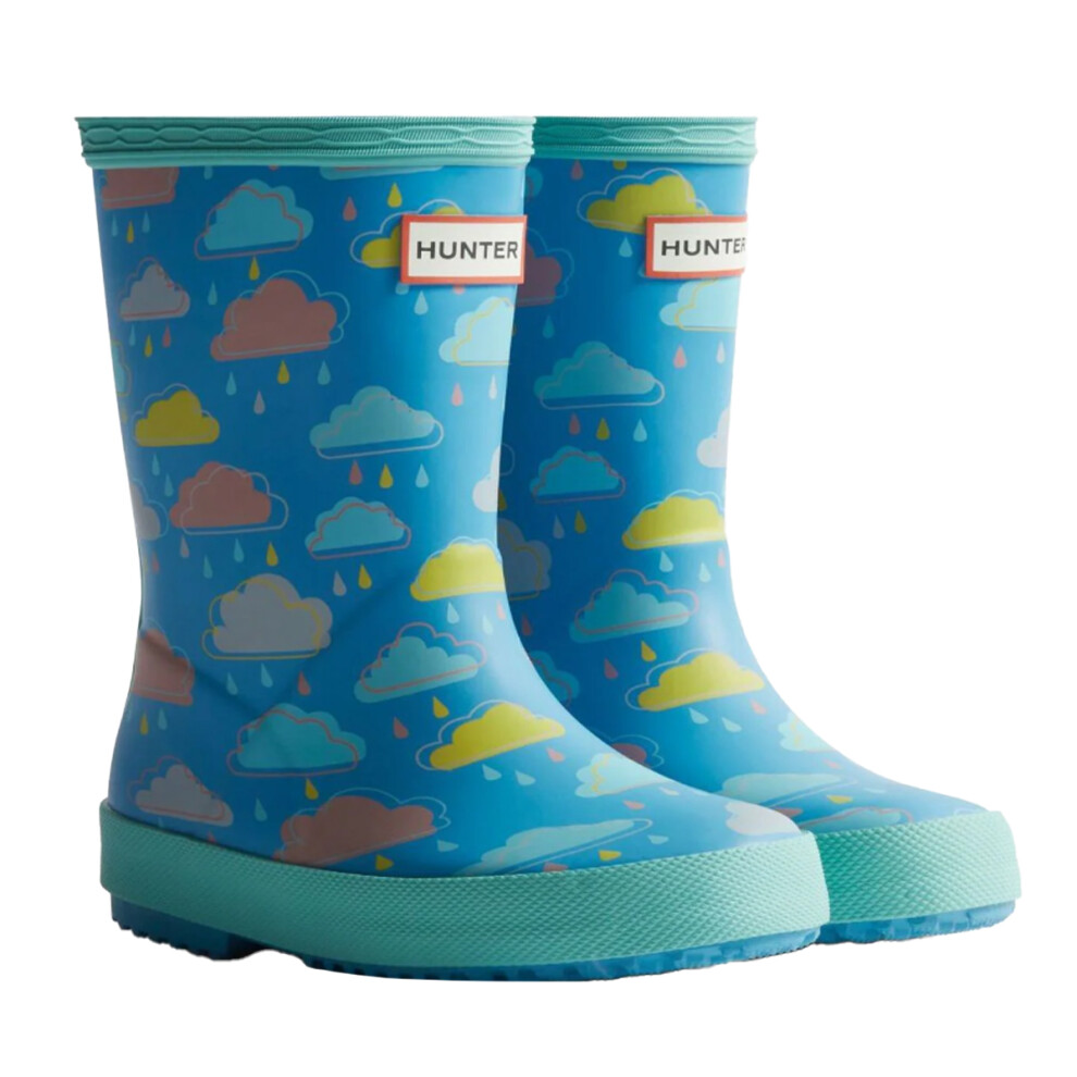 (6 UK Child, Blue) Hunter Childrens/Kids Rain Cloud Wellington Boots
