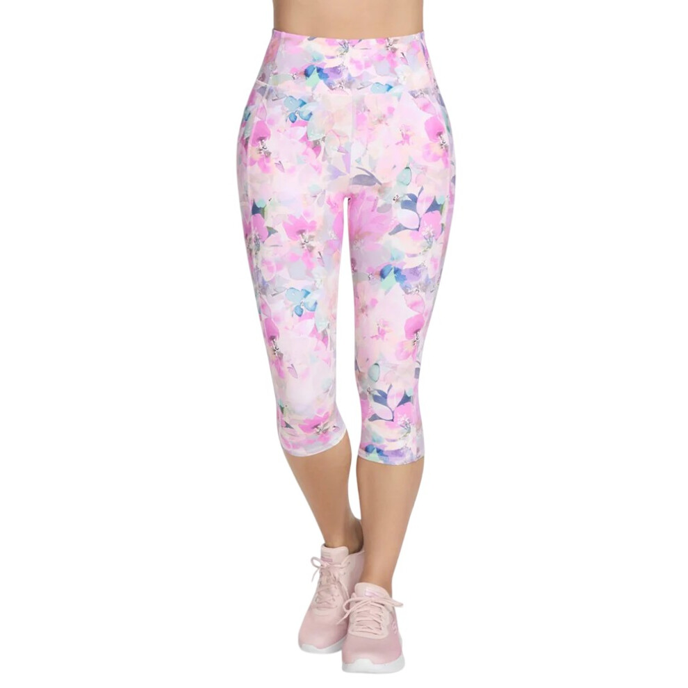 (L, Coral/Multicoloured) Skechers Womens/Ladies GoWalk Seascape Floral Capri