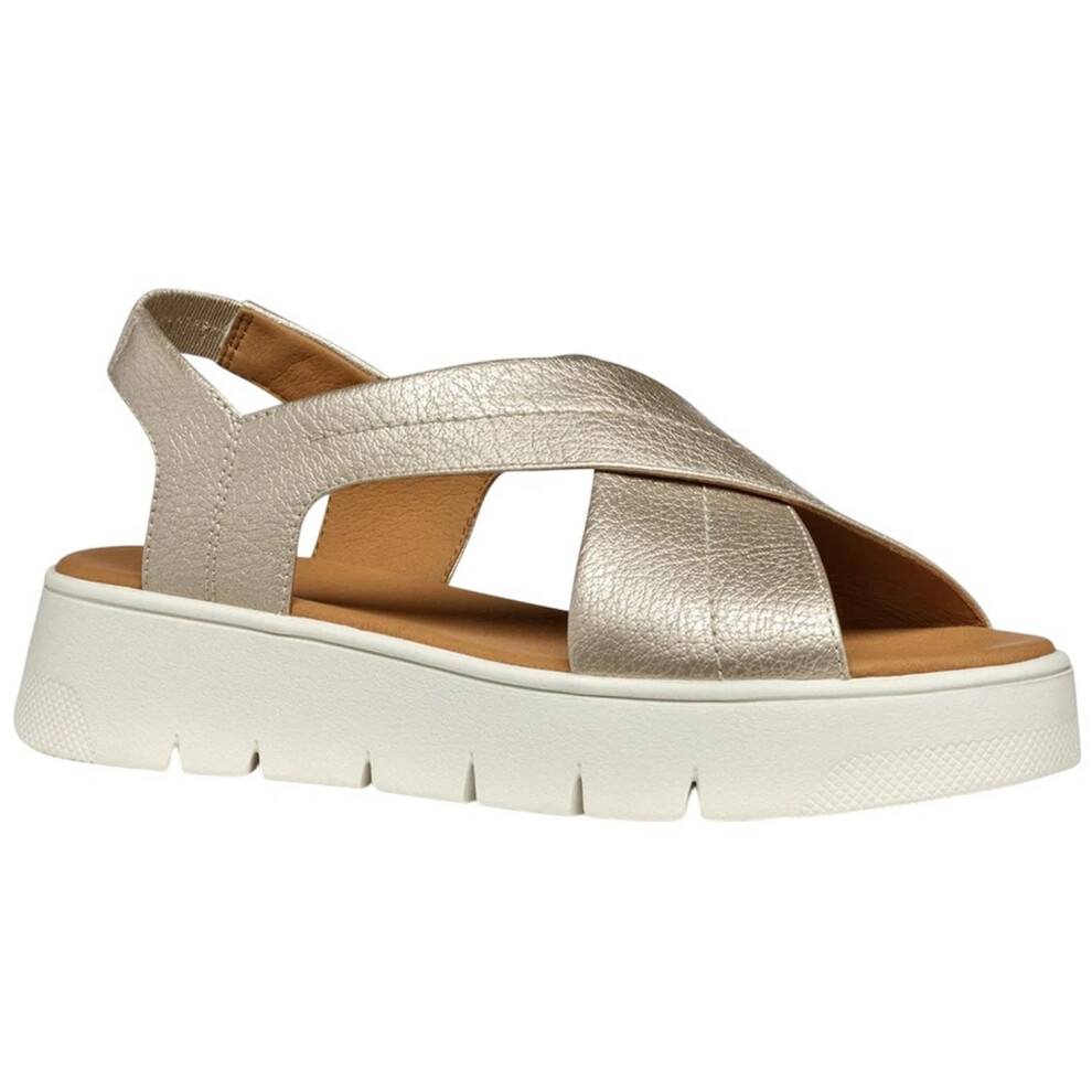 (7 UK, Light Gold) Geox Womens/Ladies D Dandra 40 Sandals