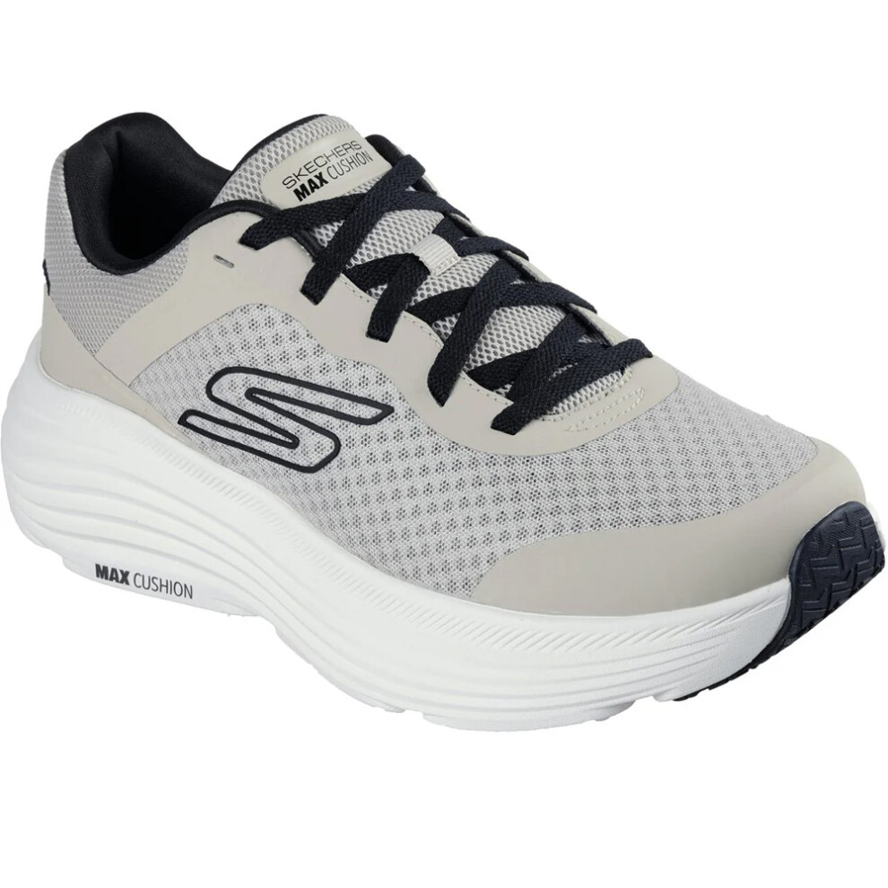 (7 UK, Taupe/Black) Skechers Mens Cushioned Trainers