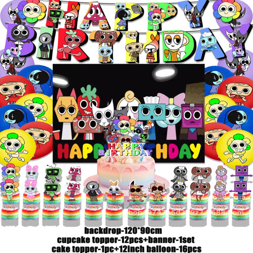 (N, Other) Dandys World Theme Birthday Party Decoration Disposable ...