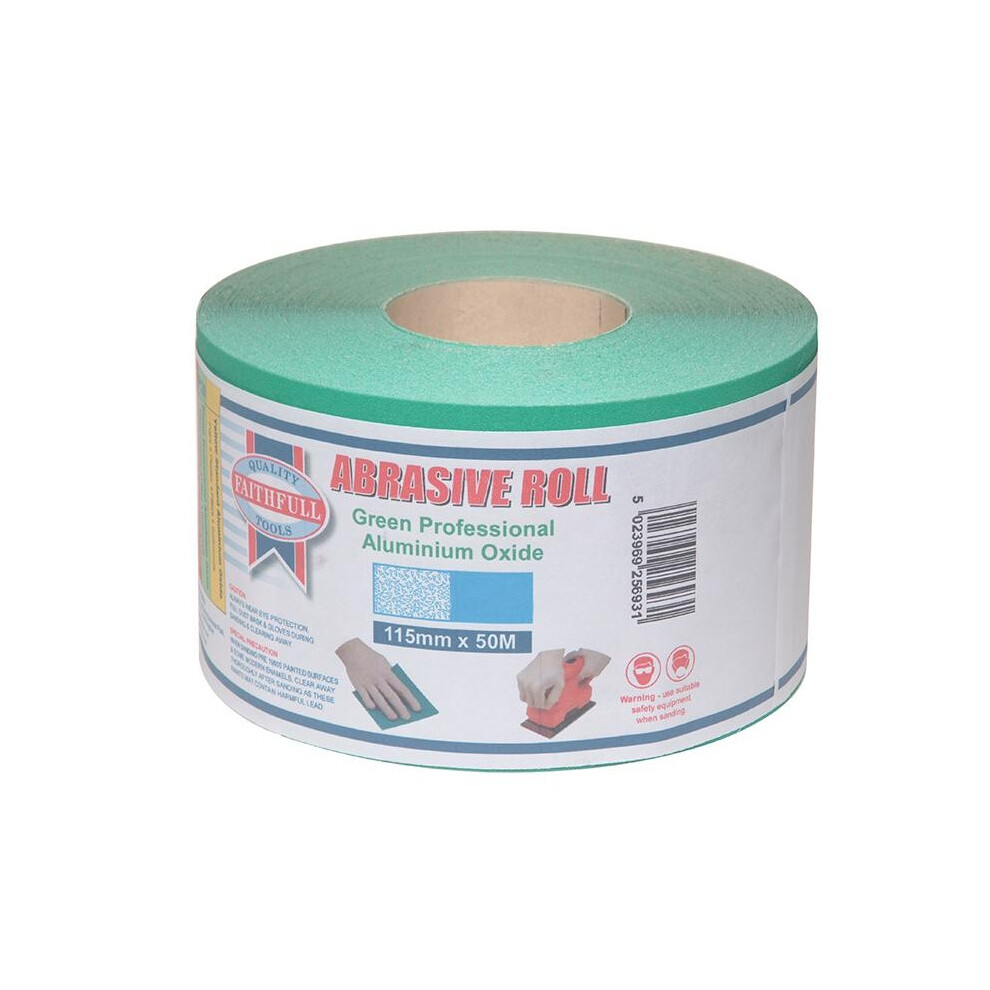 Faithfull 115mm Green Aluminium Oxide Paper Roll