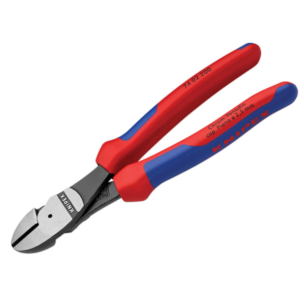Knipex 74 02 Series High Leverage Diagonal Cutters, Multi-component Grip
