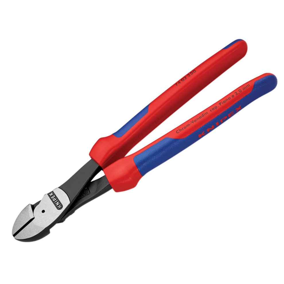 Knipex 74 02 Series High Leverage Diagonal Cutters, Multi-component Grip