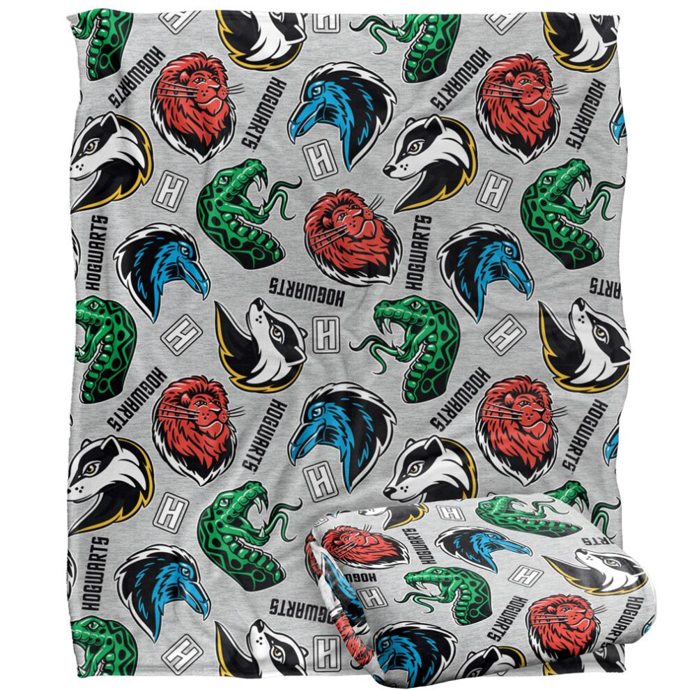Harry Potter Hogwarts Icons Blanket