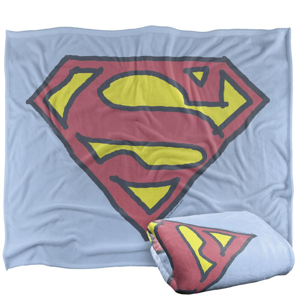 Superman Hand Drawn Logo Blanket