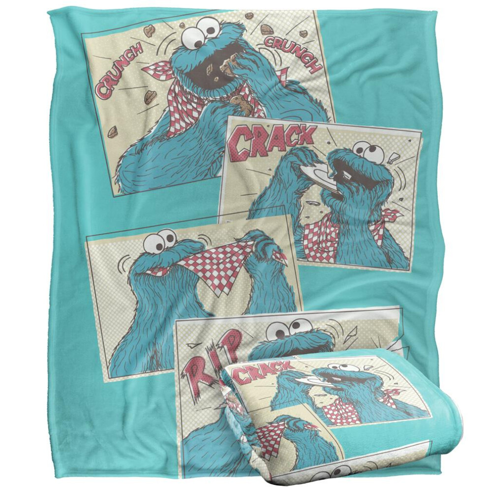 Sesame Street Comic Cookie Monster Blanket