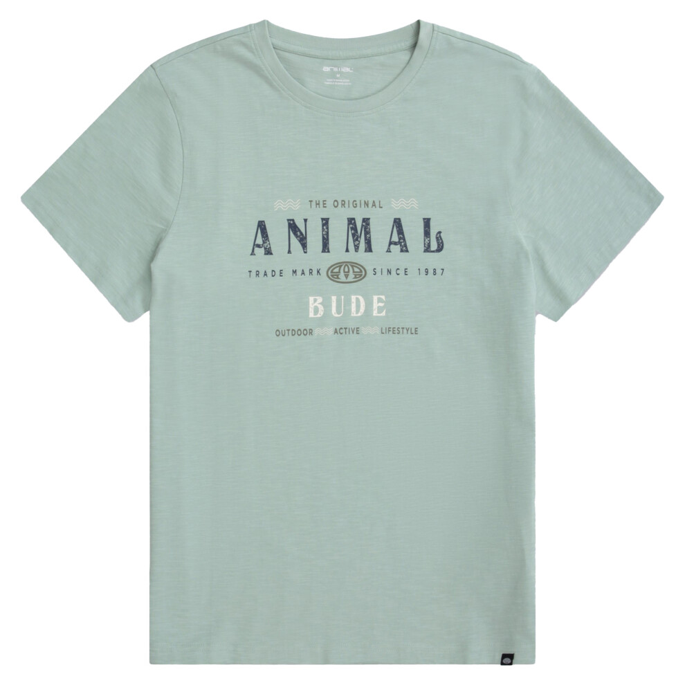 (XL, Green) Animal Mens Jacob Bude Logo T-Shirt