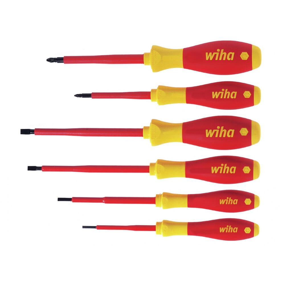 Wiha Softfinish Electric Sl/pz Screwdriver Set, 6 Piece