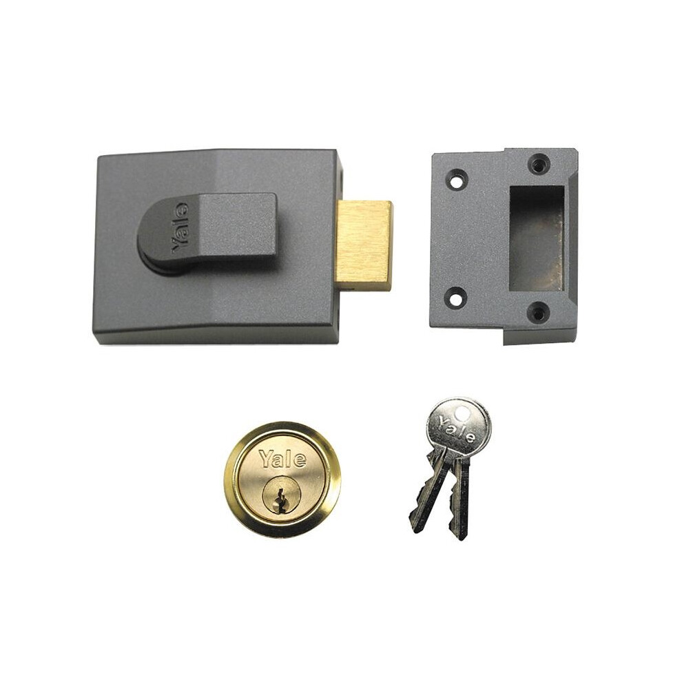 Yale Locks 82 Deadbolt Nightlatch 60mm Backset Dmg Finish Box