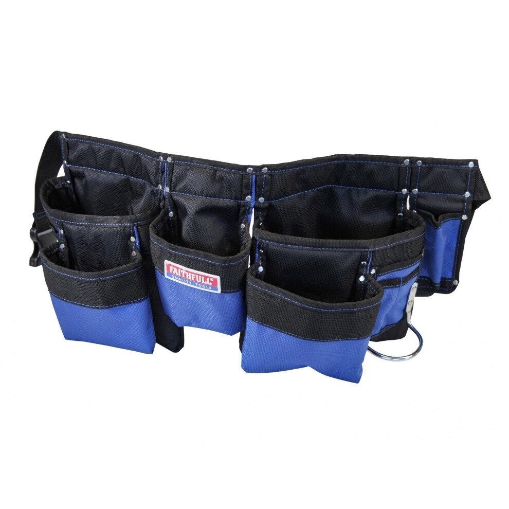 Faithfull Double Tool & Nail Pouch 2100d Nylon