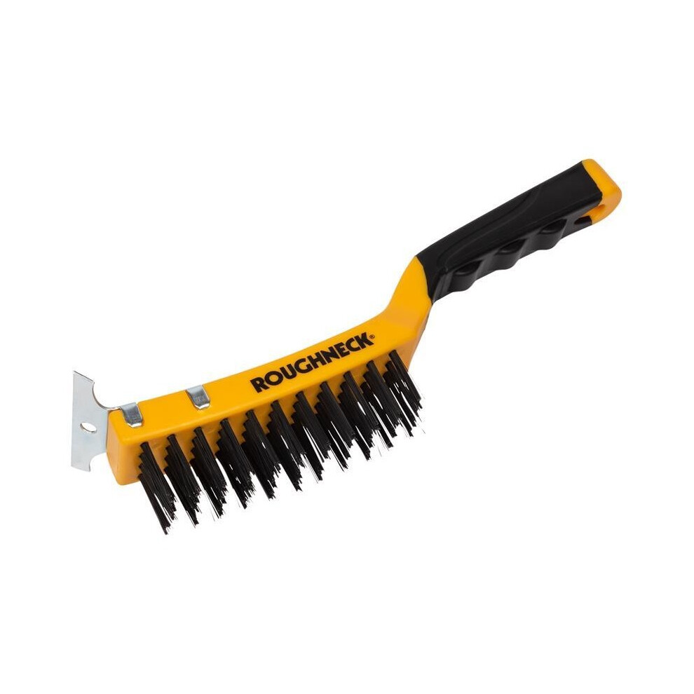 Roughneck Carbon Steel Wire Brush Soft Grip
