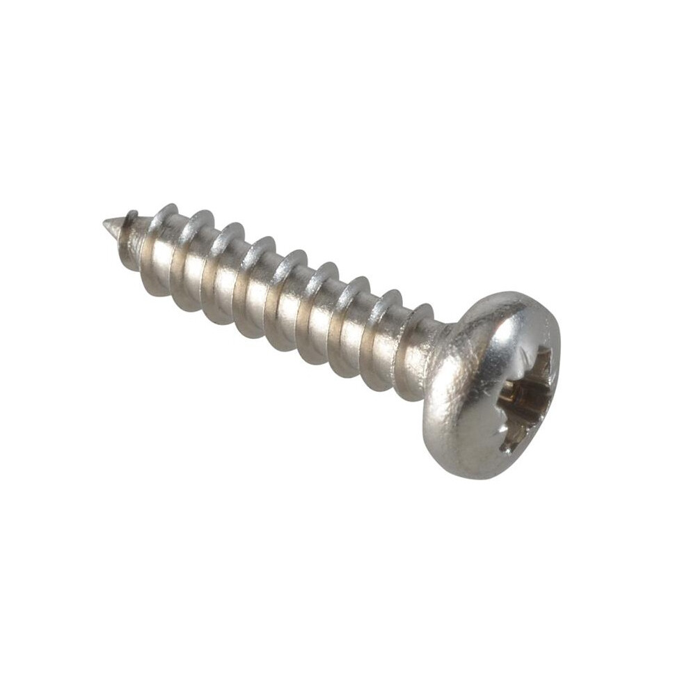 Forgefix Self-tapping Screws, Pozi, Pan Head, A2 Stainless Steel