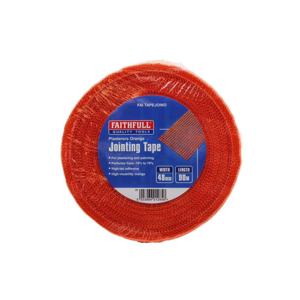 Faithfull Plasterers Orange Jointing Tape 48mm X 90m
