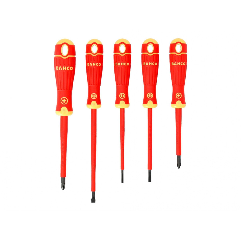 Bahco B220.005 Bahcofit Insulated Screwdriver Set, 5 Piece