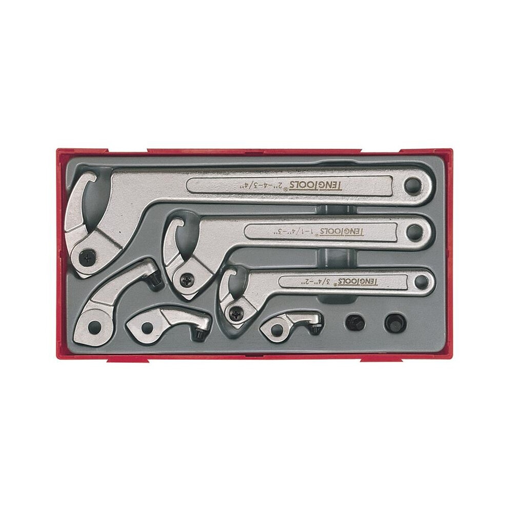 Teng Tthp08 Hook & Pin Wrench Set, 8 Piece