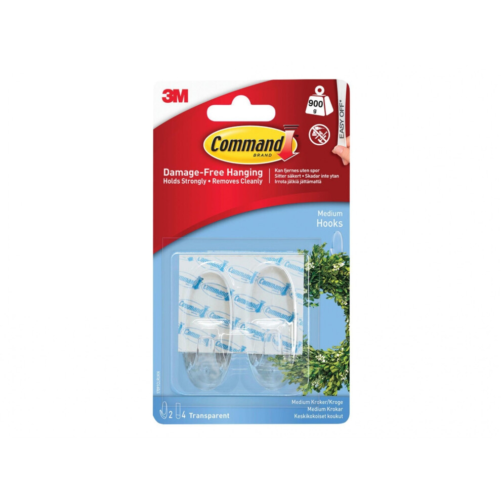 Command Clear Hooks With Clear Strips 5063750422091