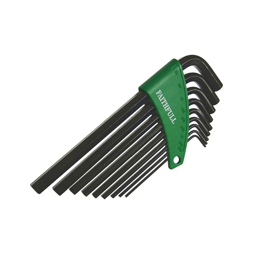 Faithfull Imperial Long Arm Hexagon Key Set, 9 Piece