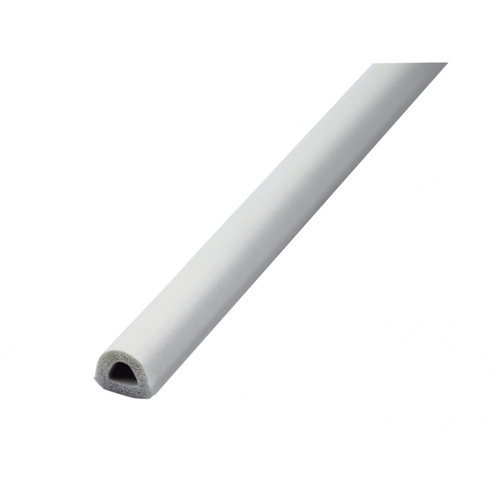 (9mm x 7.5mm, White) Faithfull Epdm Draught Excluder, D Profile