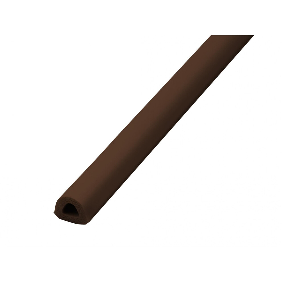 (9mm x 7.5mm, Brown) Faithfull Epdm Draught Excluder, D Profile