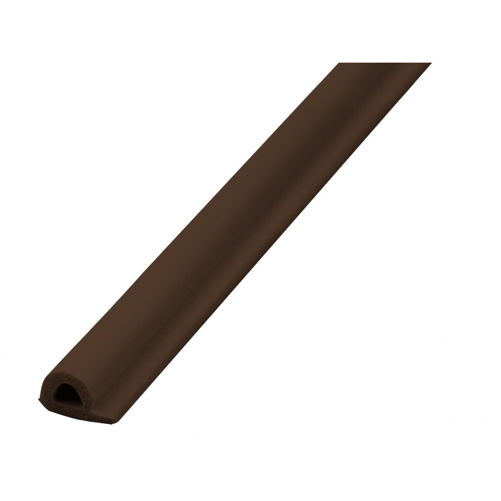 (9mm x 5.5mm, Brown) Faithfull Epdm Draught Excluder, P Profile