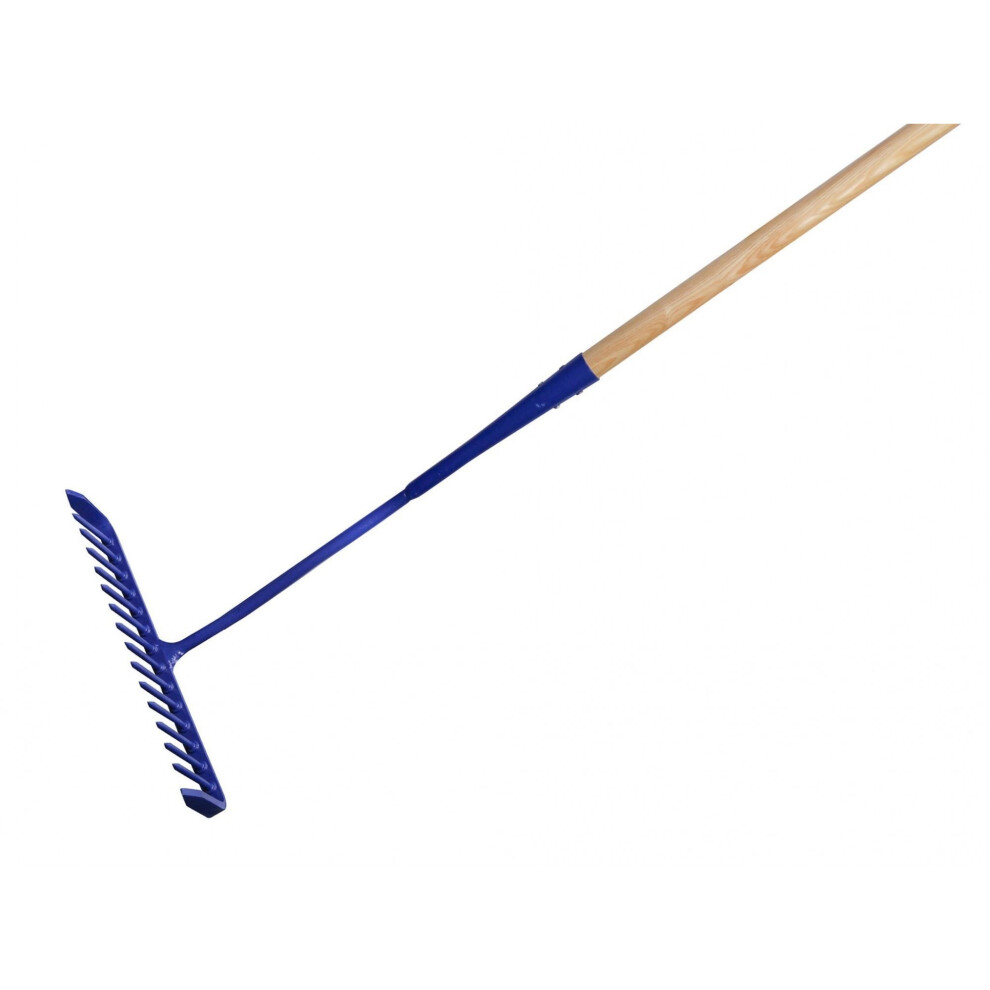 Faithfull Tarmac Rake 16 Round Teeth - Wooden Handled