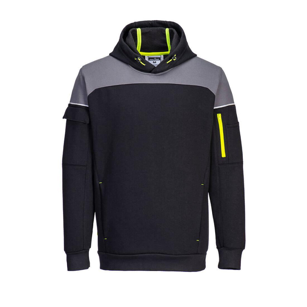 (L, Black/Grey) Portwest Mens PW3 Pull Over Hoodie