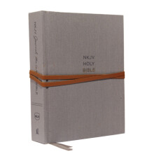 NKJV Journal the Word Bible Cloth over Board Gray Red Letter Comfort P