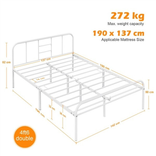 Double 4FT6 Bed Metal Steel Frame 2